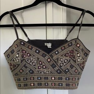 American Eagle Outfitters embroidered crop top